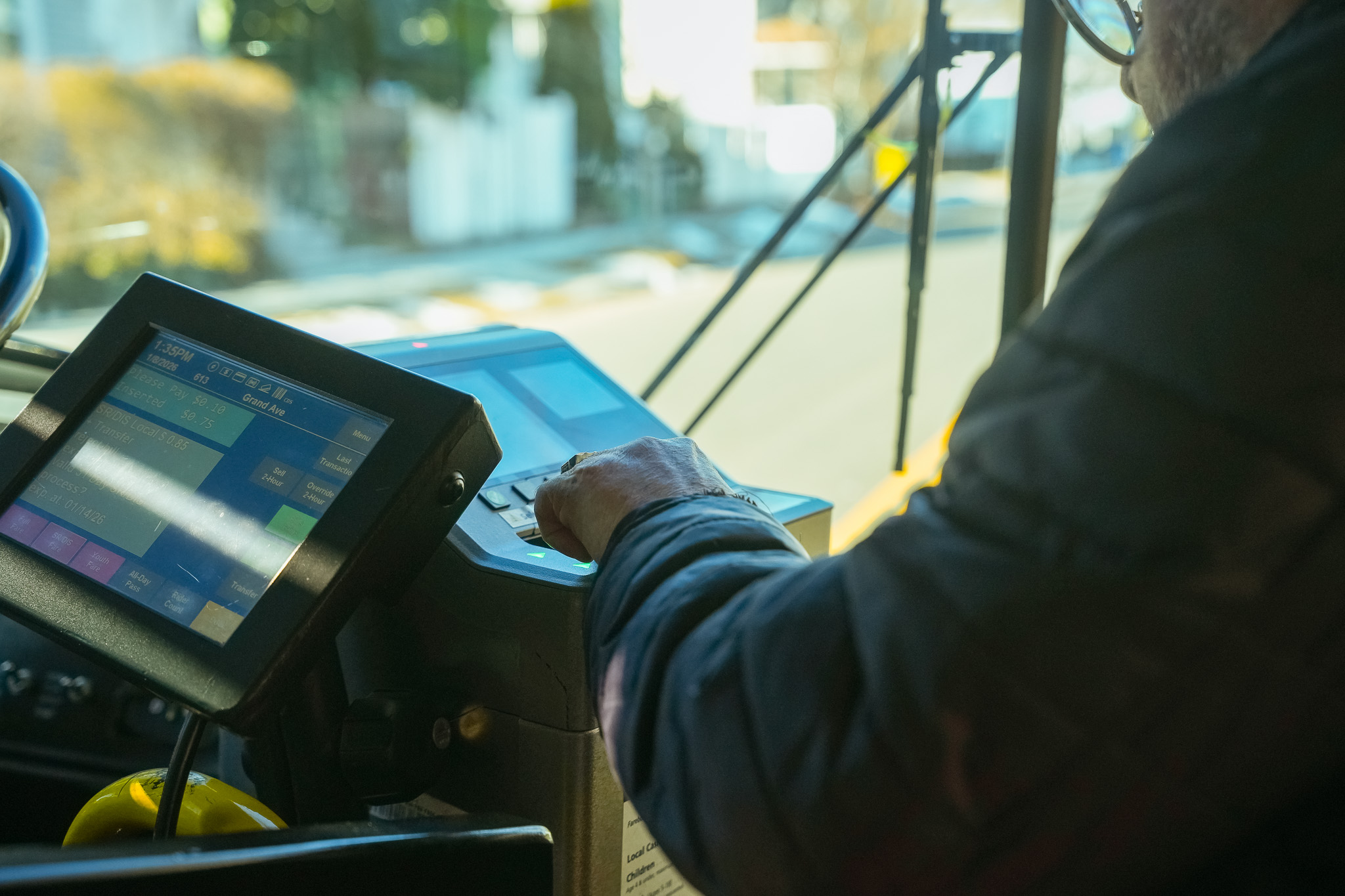 inside CTtransit bus