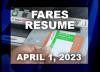 Fares Resume on April 1, 2023